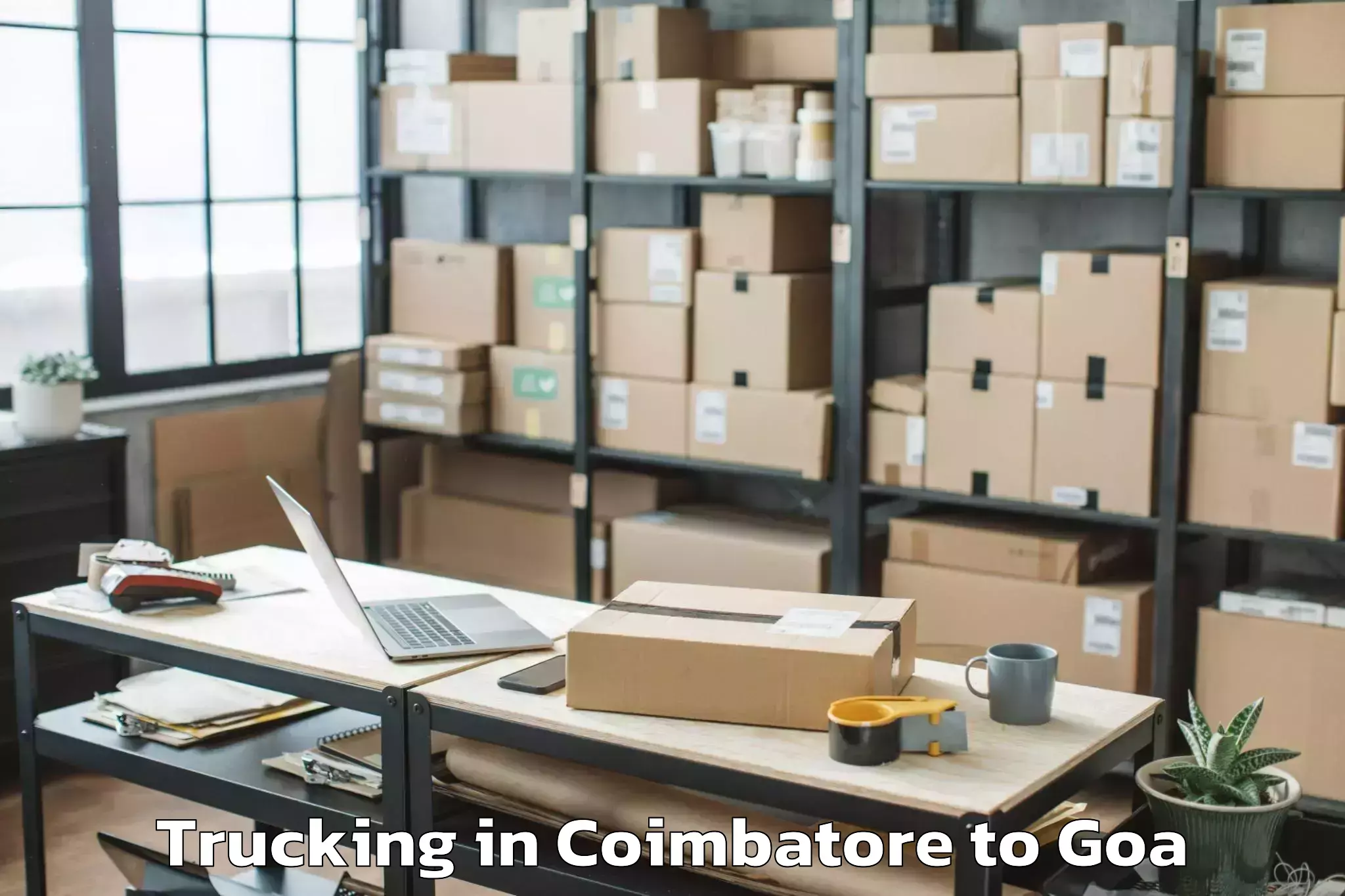 Easy Coimbatore to Aldona Trucking Booking